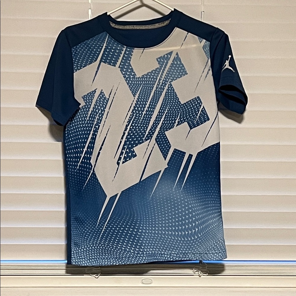 Jordan Blue and White Graphic T-Shirt